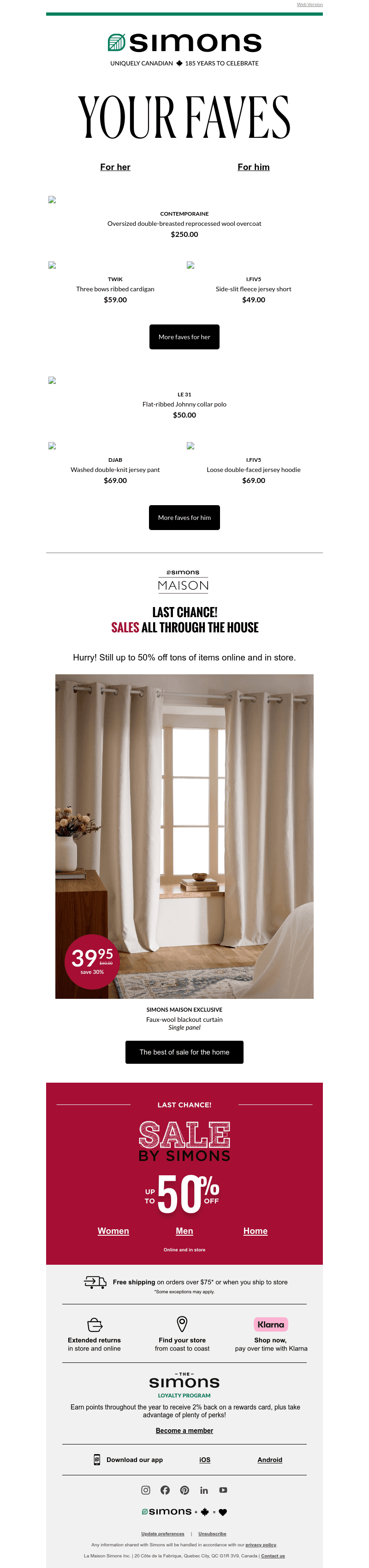 Email from Simons CA